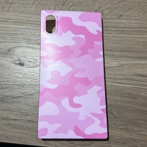 Flaunt Square Case, Pink Camo, iPhone XS Max